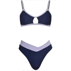 Cupshe Navy and White Bikini Set NEVER WORN
